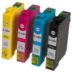 Zestaw tuszy INQ T1291/ T1292/ T1293/ T1294 CMYK do Epson BX305FW/ SX420W/ WF-7525 zamiennik